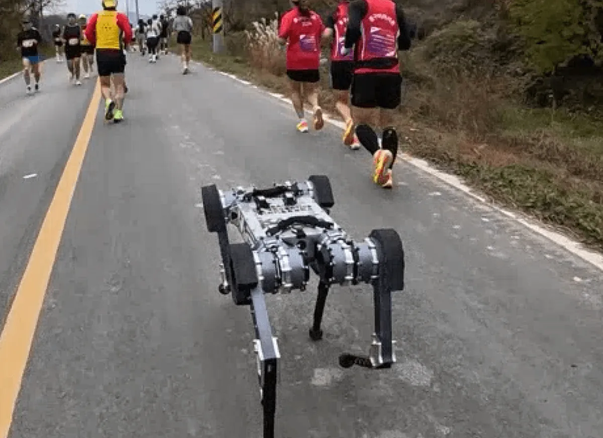 RAIBO2 quadruped during a robot dog marathon endurance test