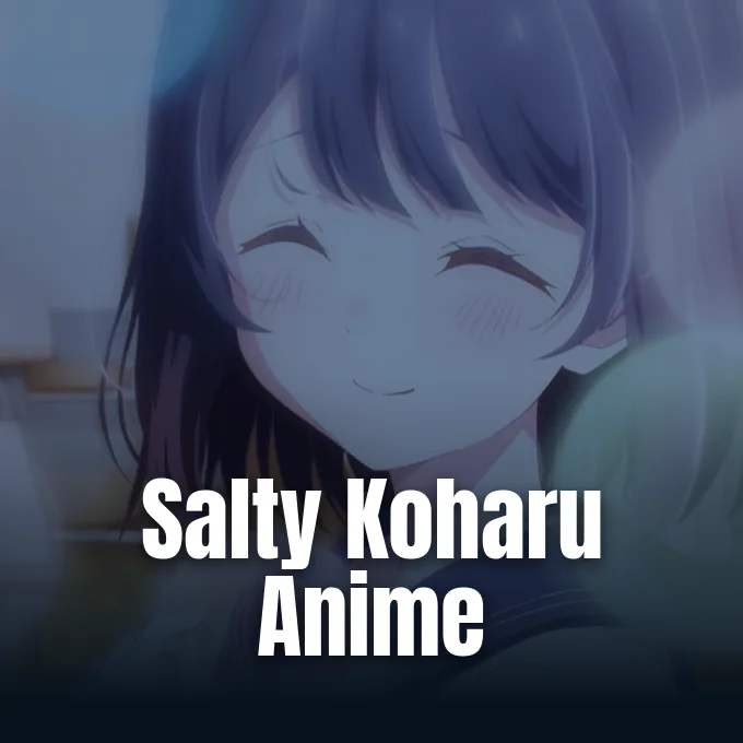 Promotional visual for the salty koharu anime television series announcing the October broadcast.