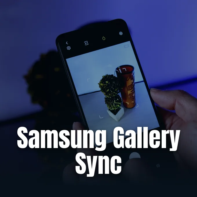 Google account verification prompt displayed alongside Samsung Gallery sync settings on mobile.