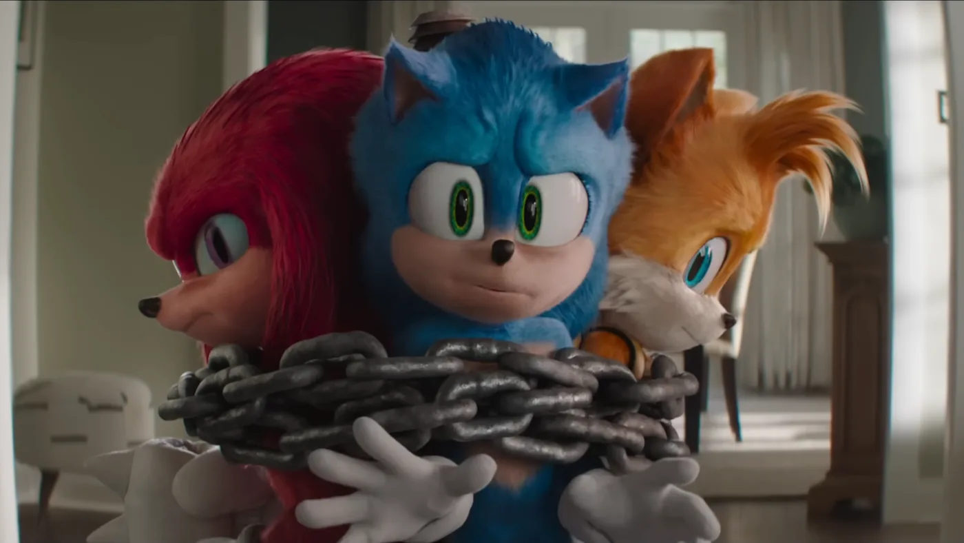 Promotional artwork illustrating the Sega Netflix Sonic collaboration and television slate.