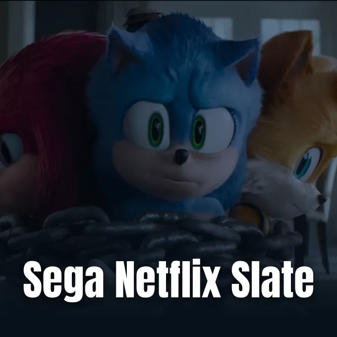Promotional artwork accompanying coverage of the Sega Netflix Sonic partnership and multi-title adaptation deal.