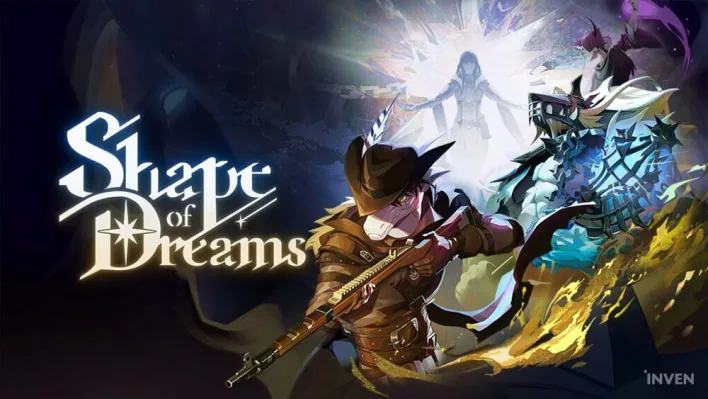 Gameplay screenshot showing MOBA-style combat mechanics in Shape of Dreams.