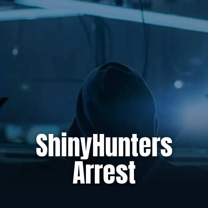 Illustration representing corporate data breaches in the ShinyHunters hacker investigation.
