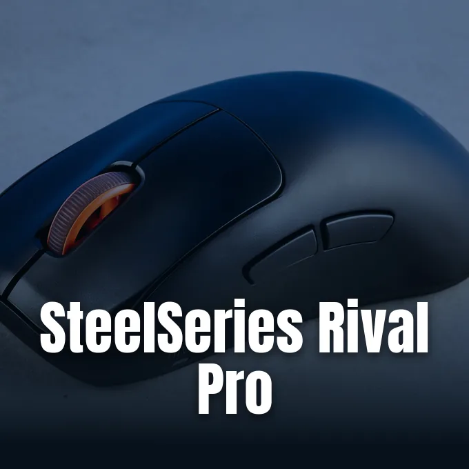 The SteelSeries Rival Pro gaming mouse.