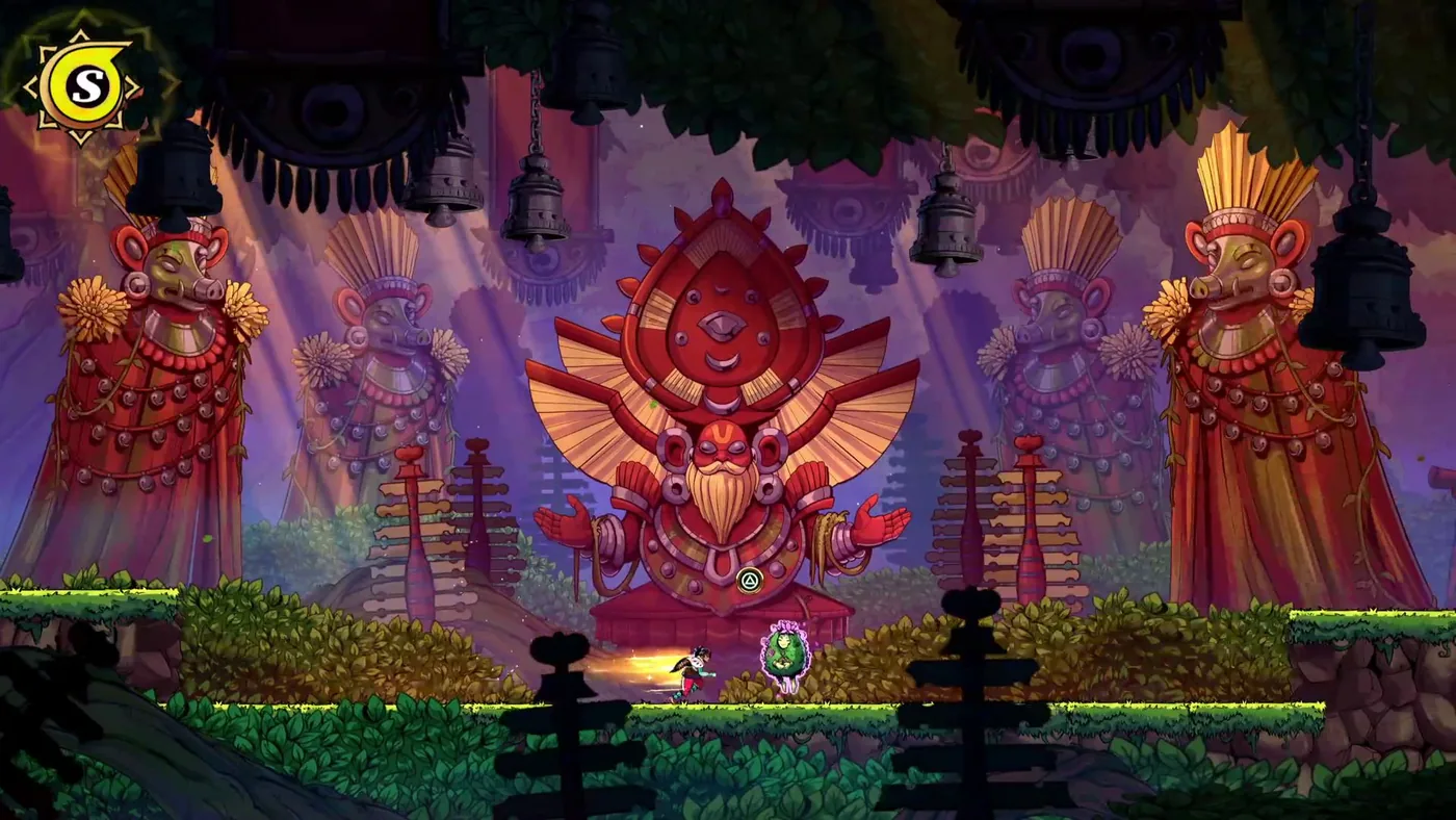 Platforming gameplay screenshot from Suri: The Seventh Note.