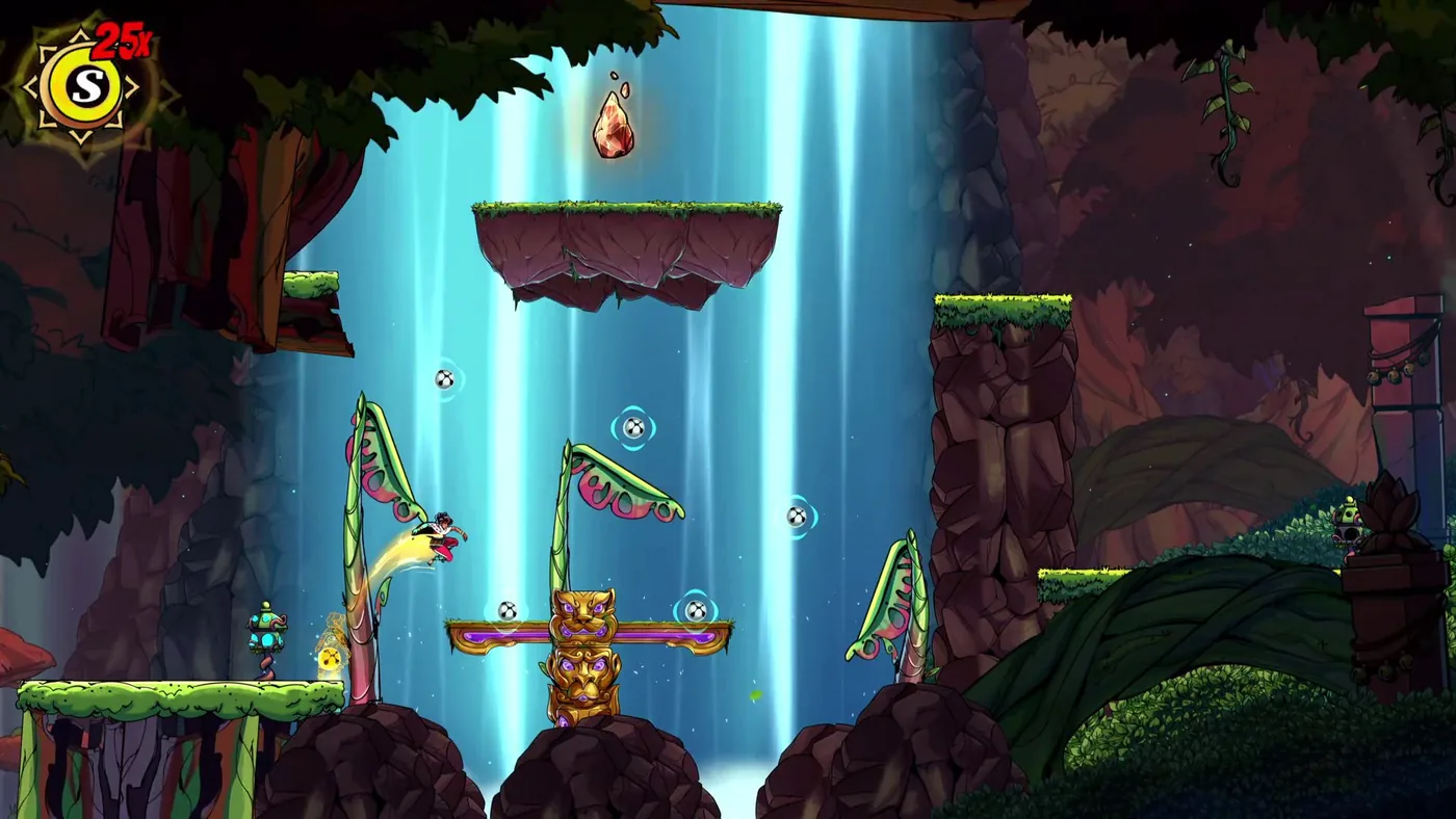 Gameplay screenshot from Suri: The Seventh Note depicting hand-illustrated environments.