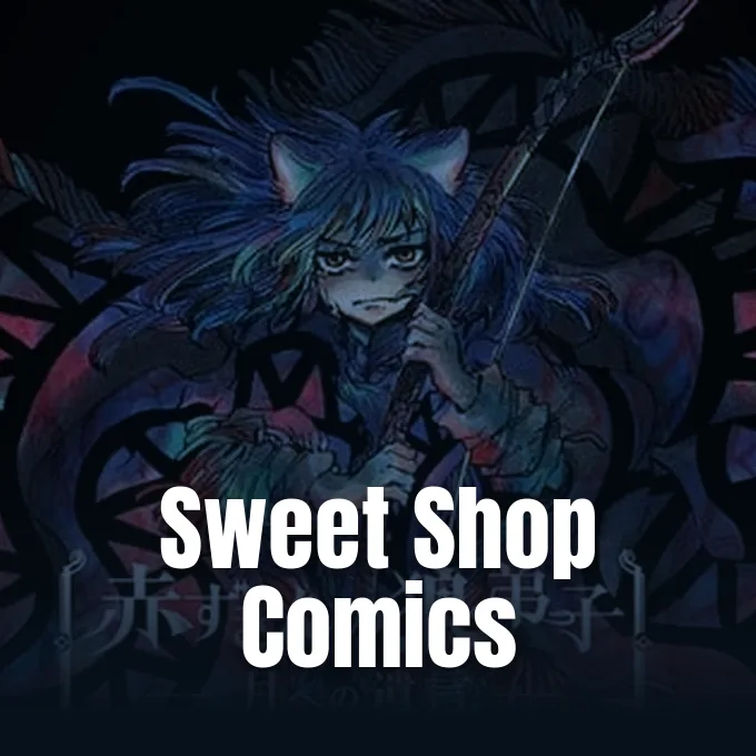 Glacier Bay Books promotional graphic for Sweet Shop comics platform distribution