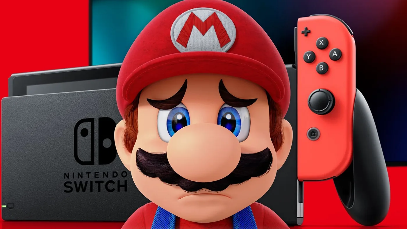 A Nintendo Switch console associated with anti-piracy legal enforcement in the Switch piracy lawsuit.
