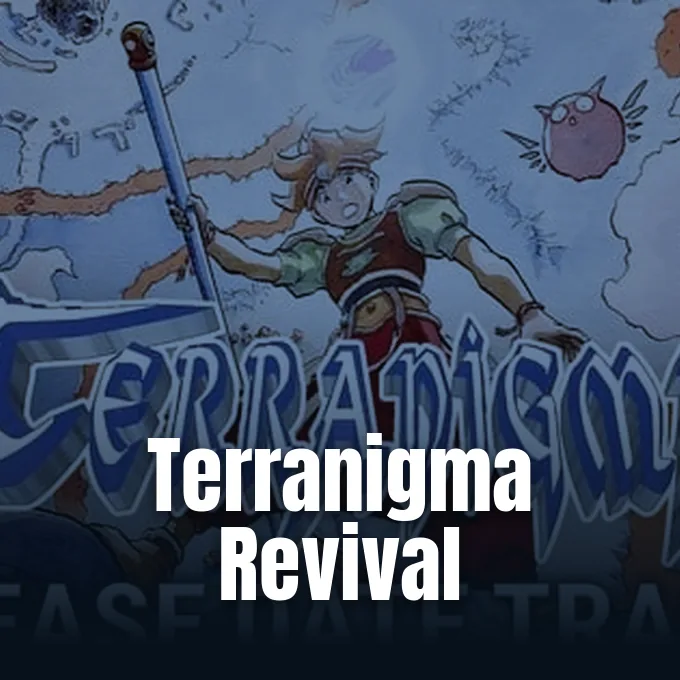 Promotional trailer visual from Clear River Games announcing the Terranigma RPG release.