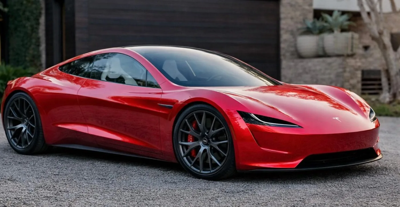 Concept rendering of the next-generation Tesla Roadster based on trademark silhouette filings.