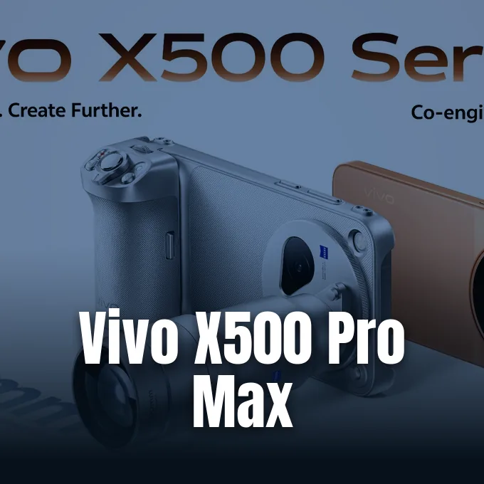 Vivo X500 Pro Max flagship smartphone unveiled at the Shanghai launch event.
