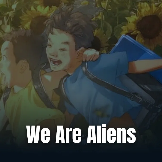 Official key visual for the We Are Aliens film released by Anime News Network.