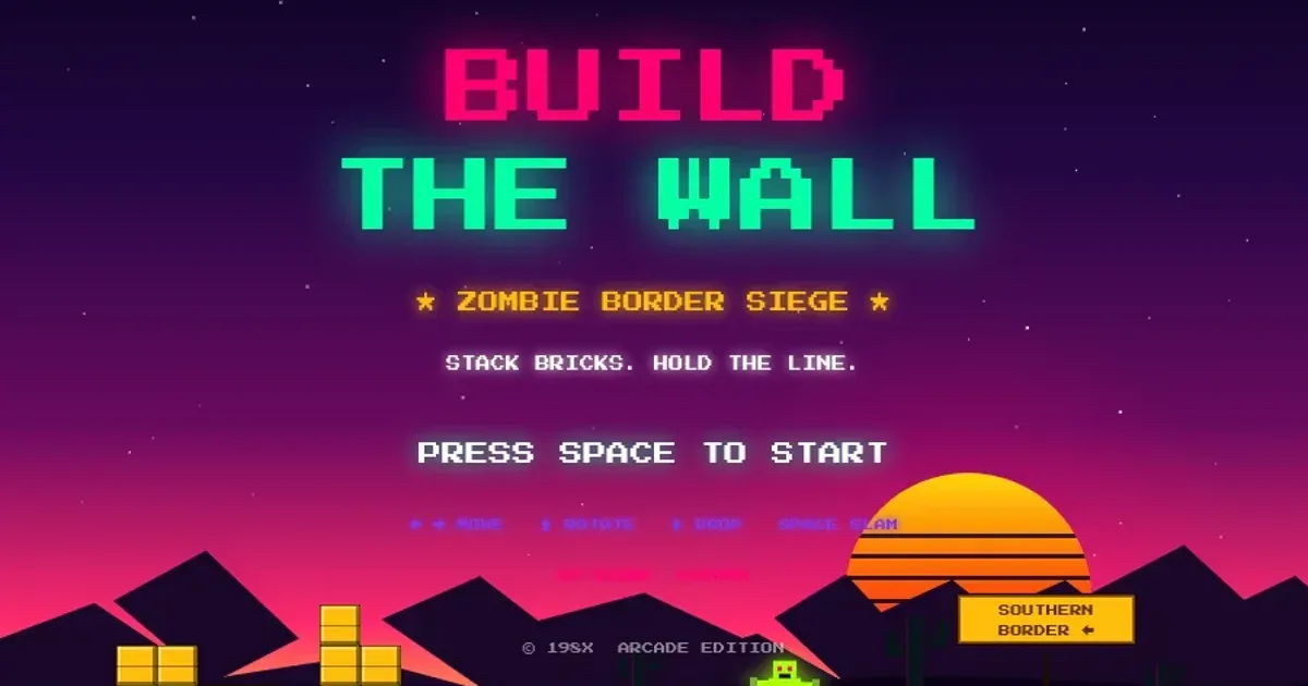Build the Wall, the White House Tetris clone, in an image from GamesIndustry.biz's coverage.