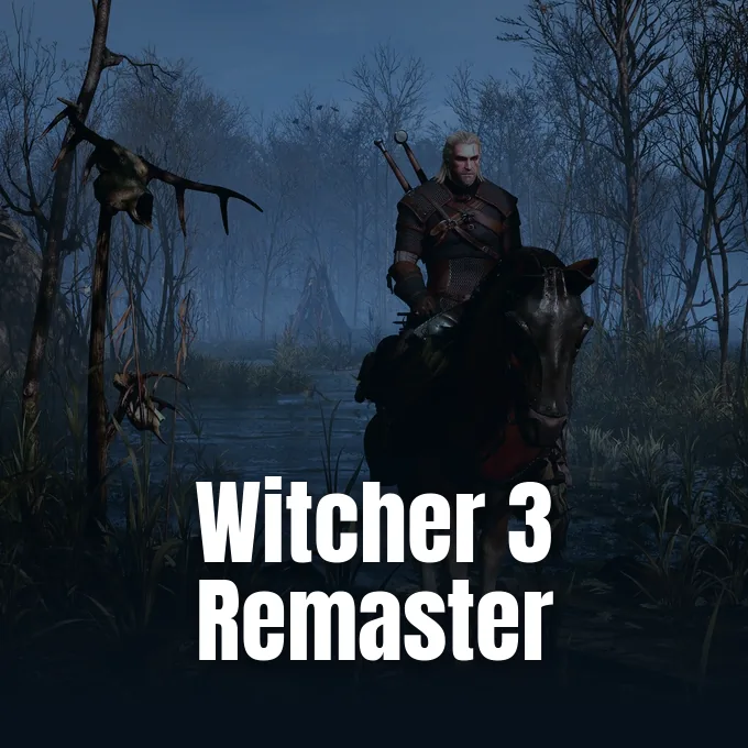 Geralt of Rivia fights the Wild Hunt in promotional artwork ahead of the Witcher remastered release time.