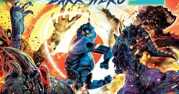 Guyver-related image accompanying the report on Yoshiki Takaya.