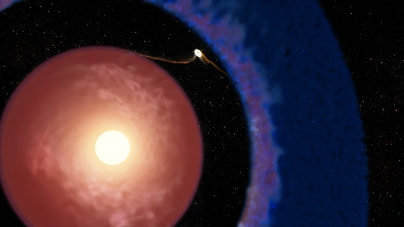 Artist illustration depicting the youngest known planet orbiting within the dusty circumstellar disk of star Elias 2-24.