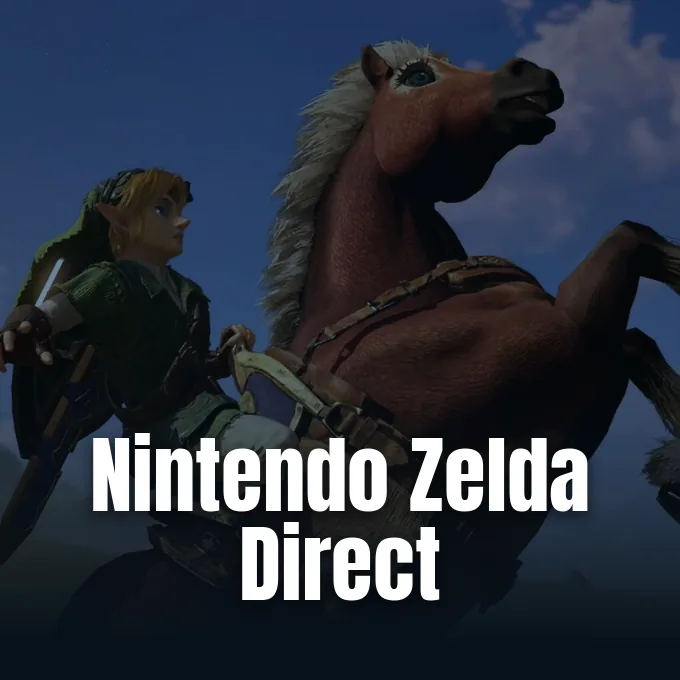 Promotional artwork for the Nintendo Zelda Direct celebrating The Legend of Zelda's 40th anniversary.