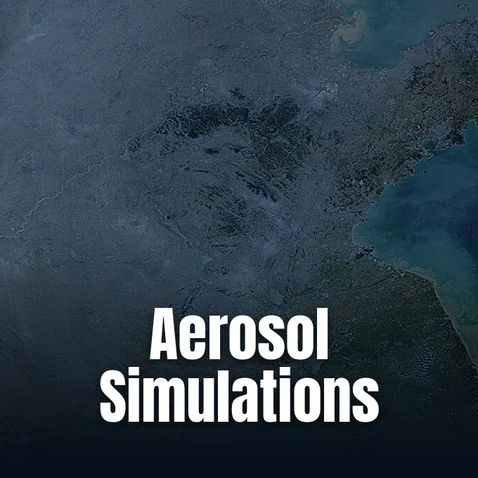 Satellite observations and atmospheric modeling used to improve aerosol simulations for seasonal weather forecasts.