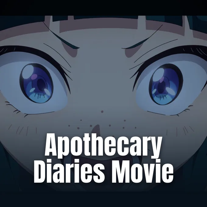 An extreme close-up view of Maomao's eyes and face from The Apothecary Diaries.