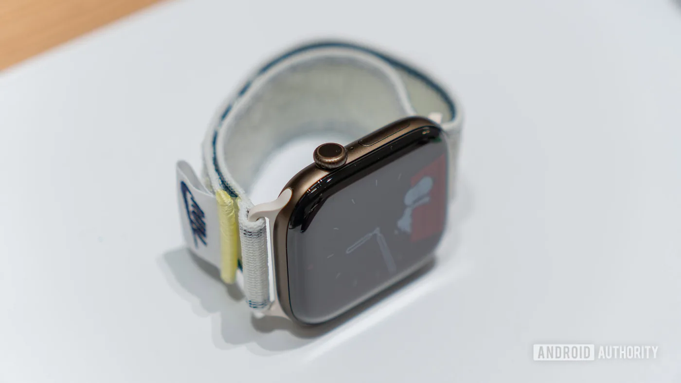 Apple Watch Series 12 aluminum smartwatch in Dark Bronze.