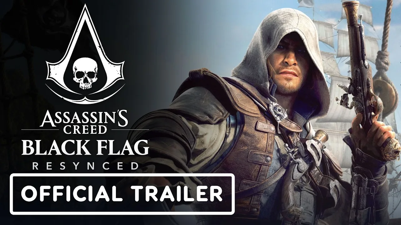 Title card from the official final major content update trailer for Assassin's Creed Black Flag Resynced.