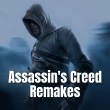An assassin in a white hooded cloak standing amidst a misty atmospheric background.
