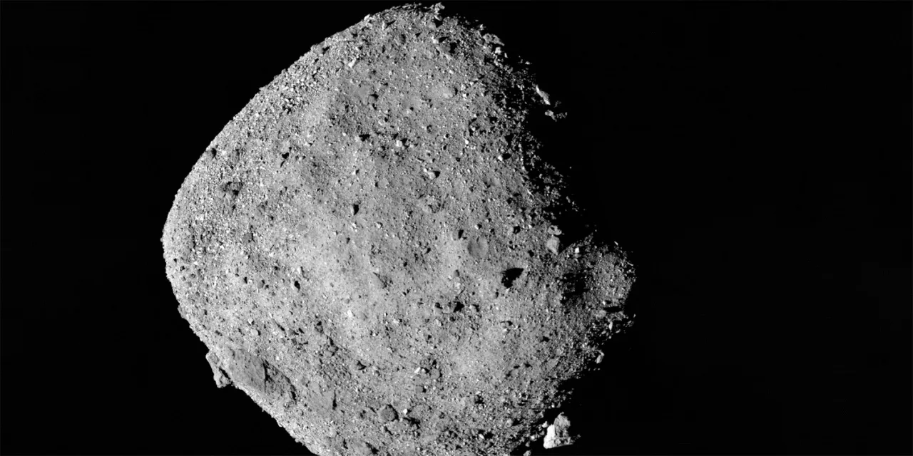 Graphic from Knowridge Science Report showing the formation of asteroid Bennu near the water-ice line.
