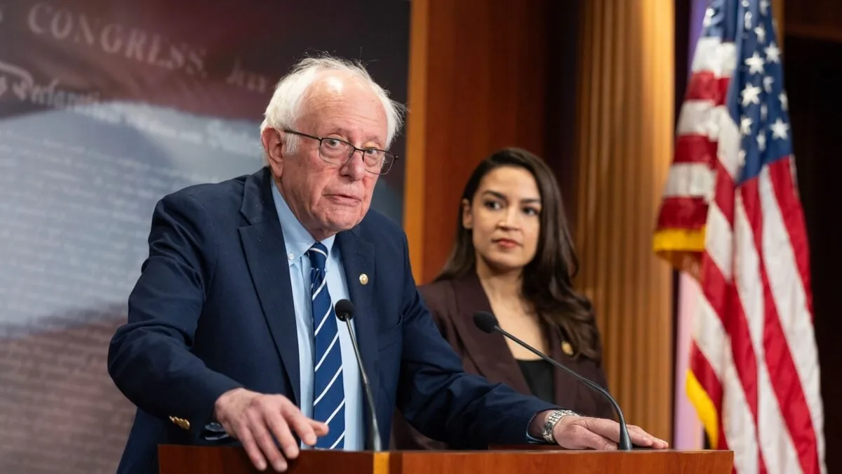 Senator Bernie Sanders and Representative Alexandria Ocasio-Cortez sponsor the Ban Flock Act.