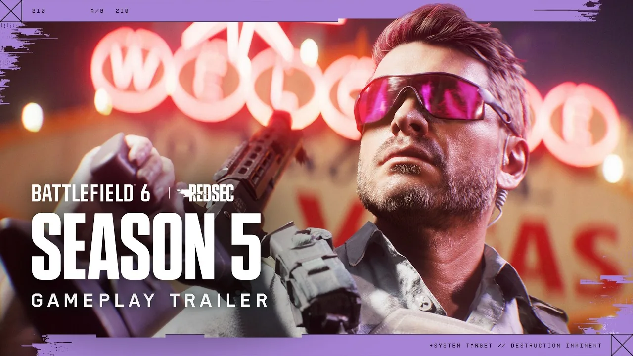 Battlefield 6 Season 5 Las Vegas gameplay trailer frame