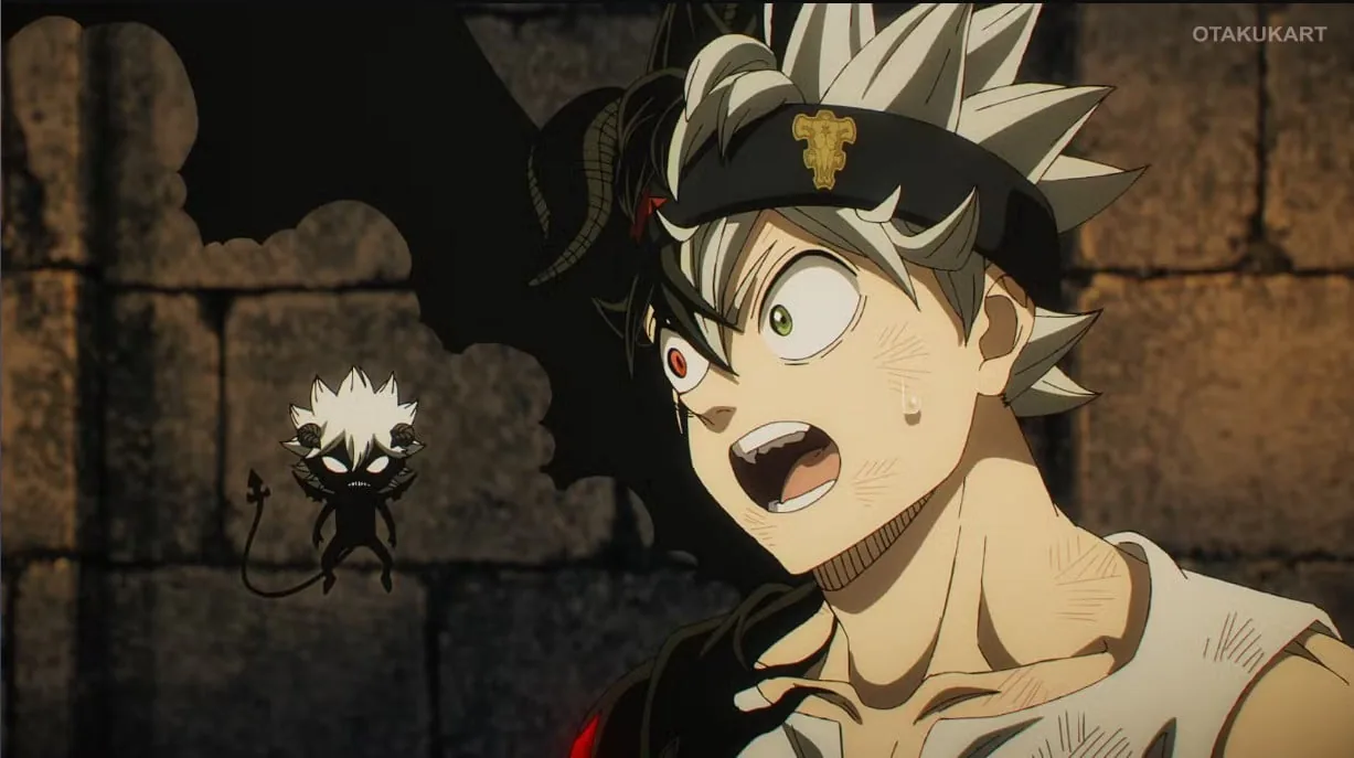 Asta and Liebe activate Devil Union during training with Nacht in Black Clover Season 2.
