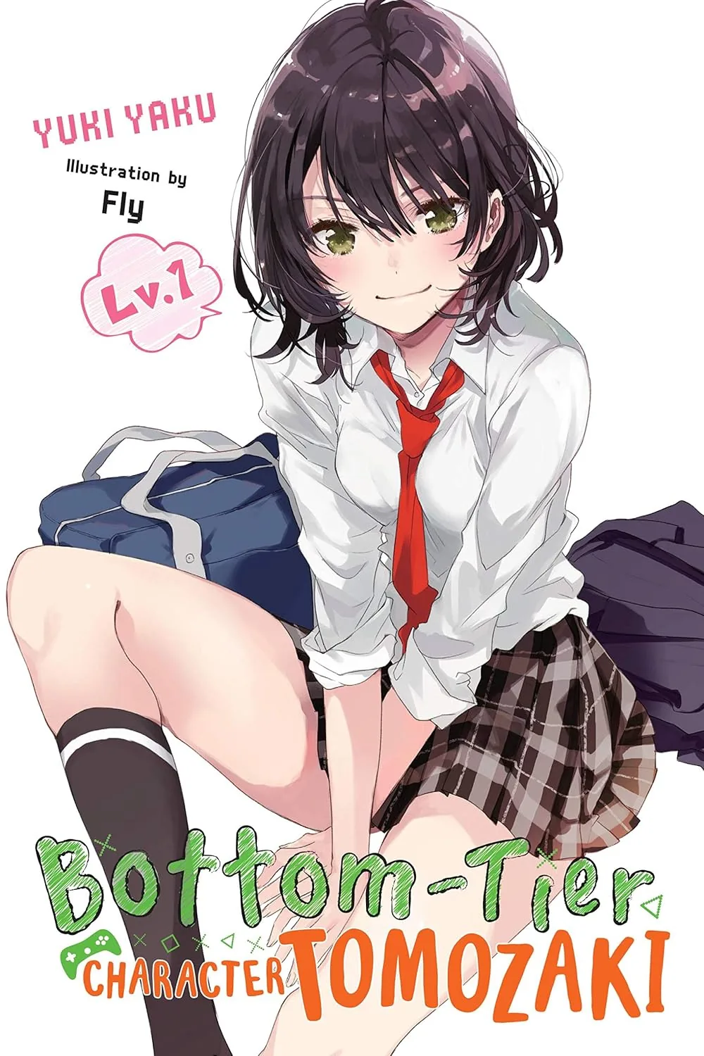 Bottom-Tier Character Tomozaki light novel volume 1 cover featuring Aoi Hinami.