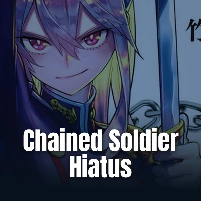 Close-up manga illustration of Kyouka Uzen holding a sword with chains against a dark background.