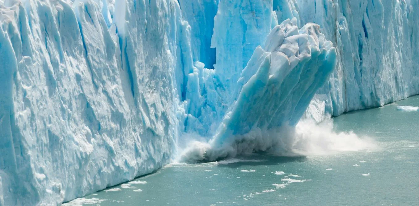 Satellite view of the Greenland Ice Sheet and Arctic sea ice regions