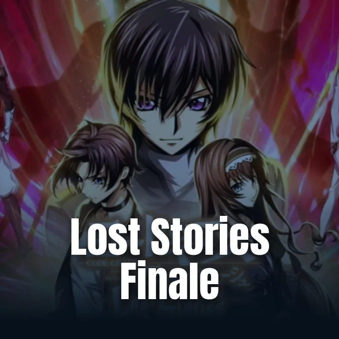 Lelouch Lamperouge and other characters depicted in key visual artwork for the Code Geass franchise