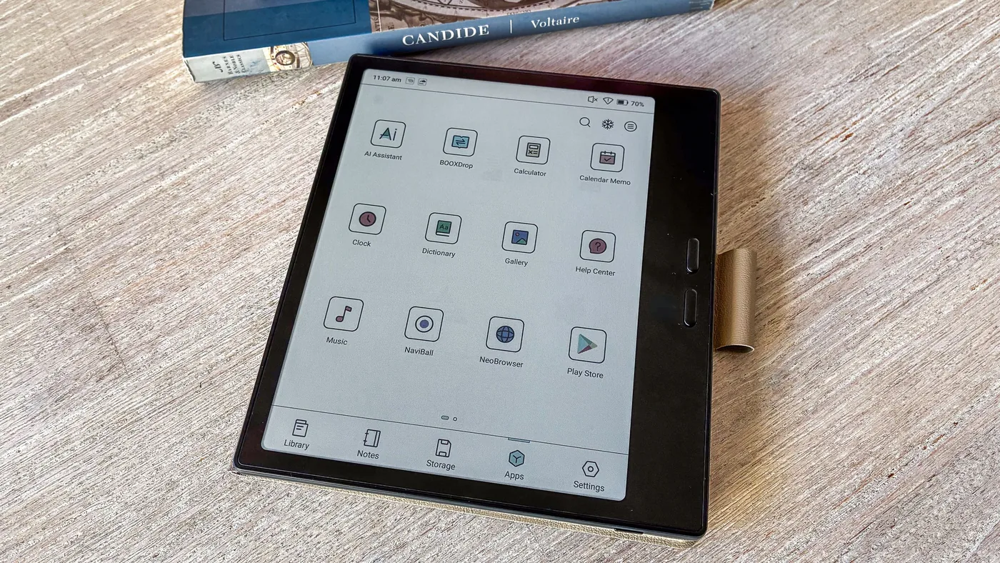 The application drawer interface shown on the Boox Go Color 7 Gen II tablet.