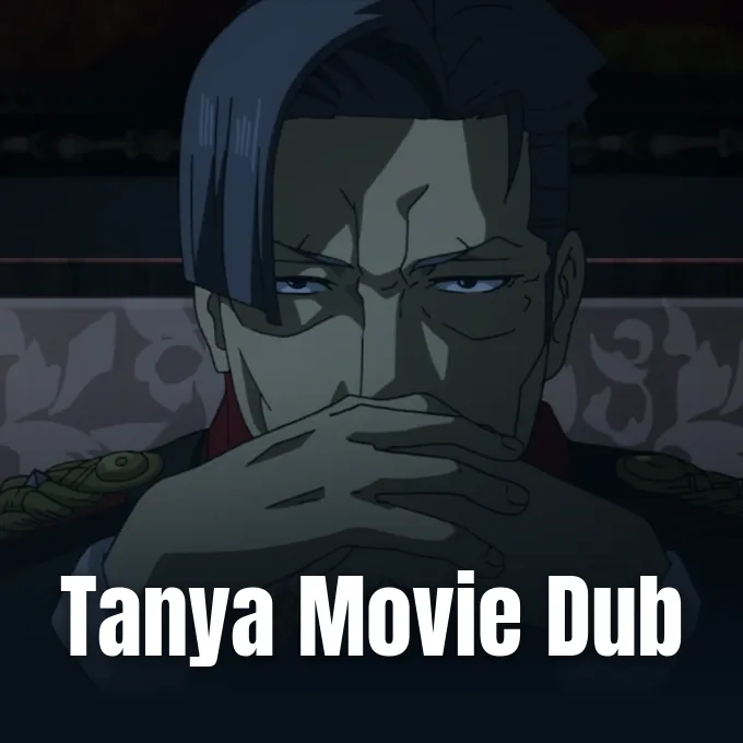 A dark-haired military officer from Saga of Tanya the Evil resting his chin on folded hands.