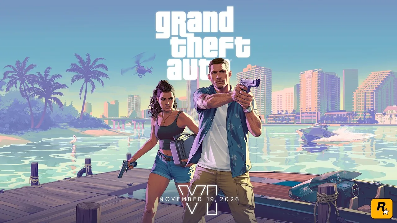 Promotional video still for Grand Theft Auto VI Trailer 2 from Rockstar Games.