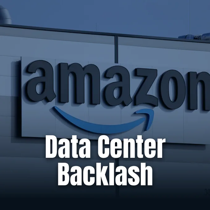 Amazon data center infrastructure featured in coverage of community pushback.