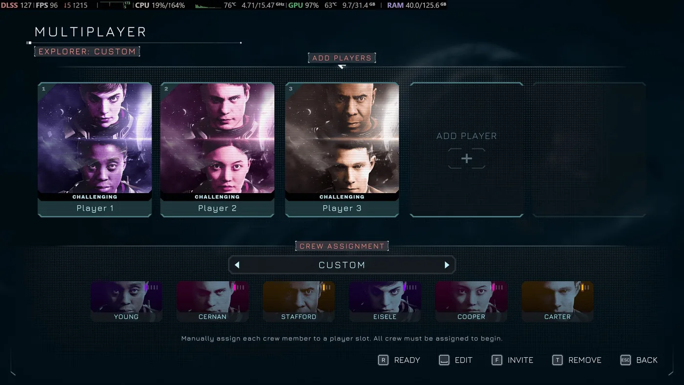 Crew members facing alien dangers in Directive 8020 multiplayer.
