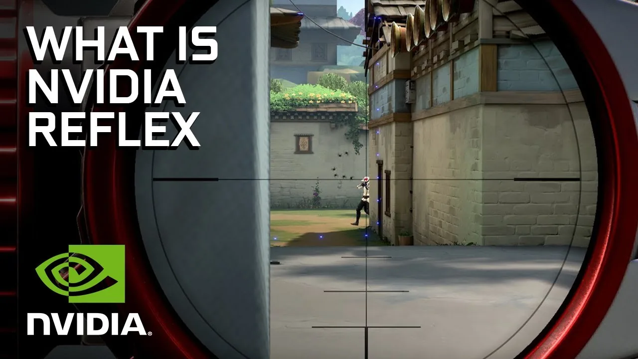 NVIDIA Reflex presentation title card explaining system latency reduction.
