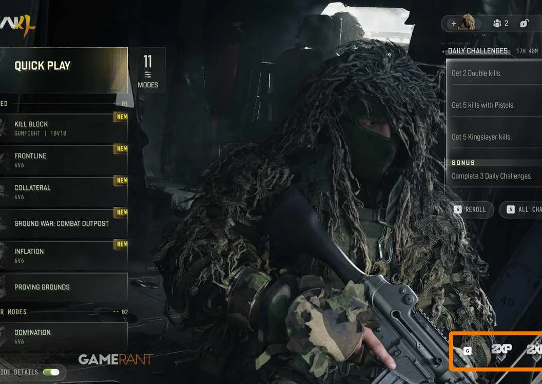 How to Activate Double XP Tokens in COD Modern Warfare 4.