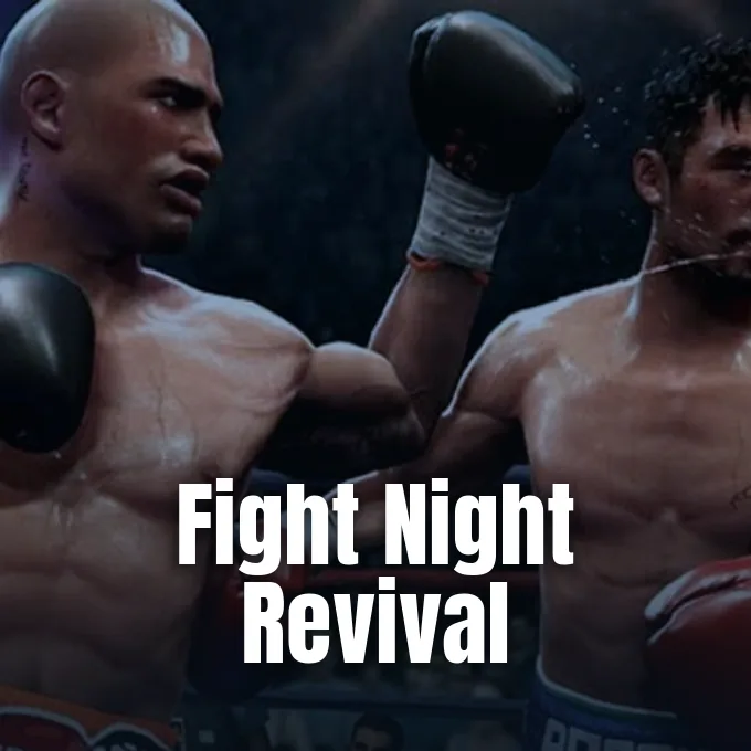 Two boxers trading punches inside a dark boxing ring during an intense match.