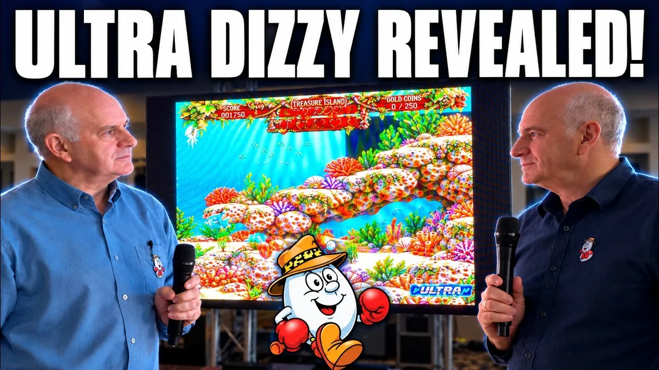 Podcast interview cover featuring Philip and Andrew Oliver discussing retro games.
