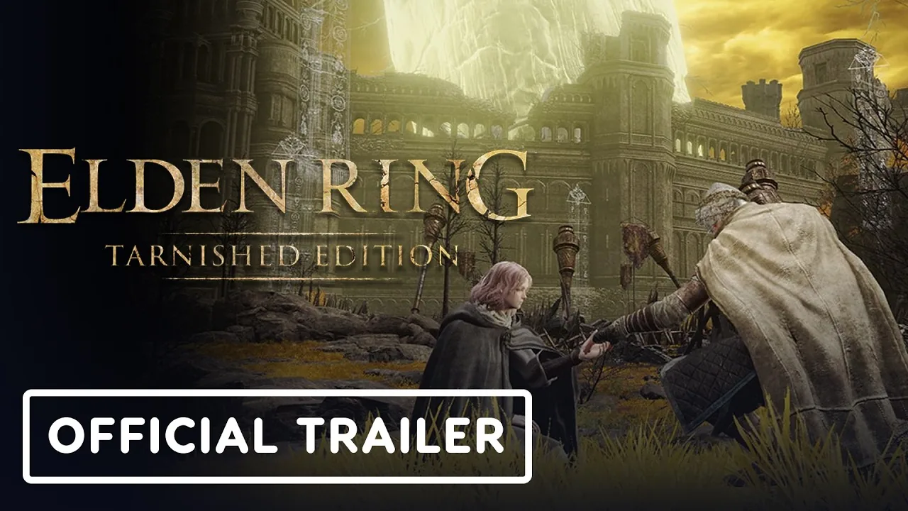 Gameplay trailer title screen for Elden Ring Tarnished Edition.