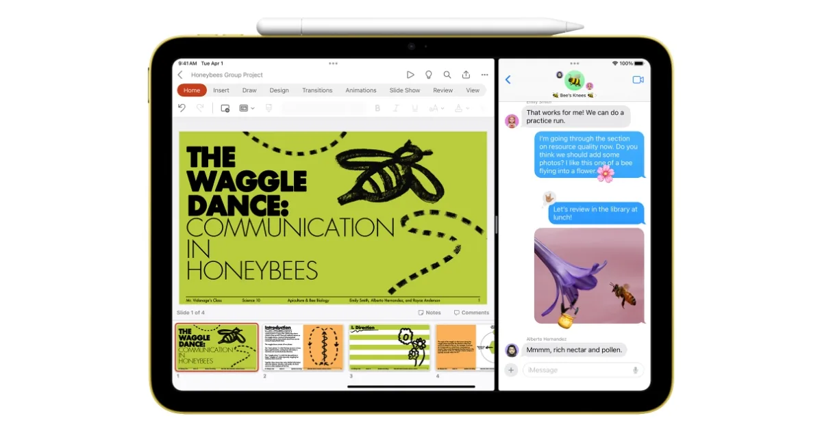 The current entry-level iPad displayed in front of a neutral backdrop.