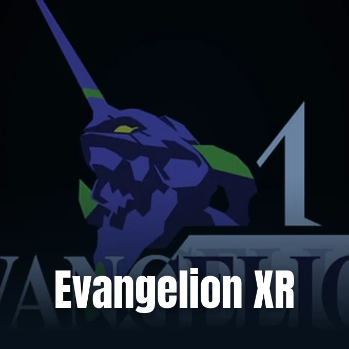 Official title logo for Evangelion: Δ Cross Reflections developed by Pixelity Inc.