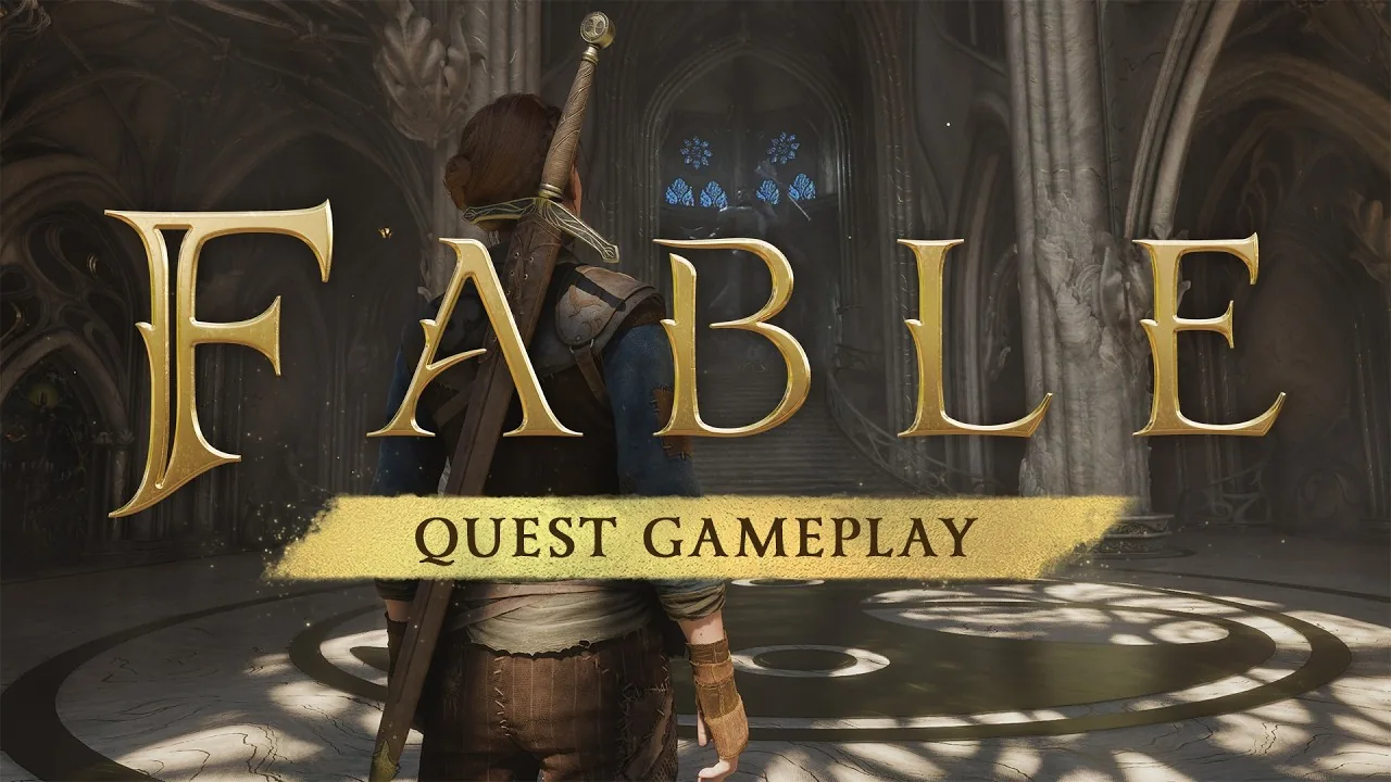 Video still from the official Fable quest gameplay presentation shown during gamescom 2026.