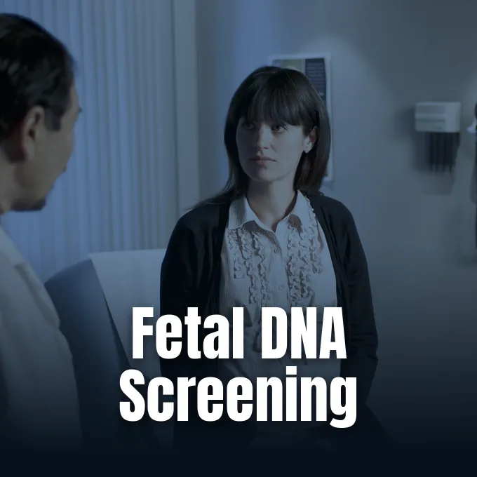 A pregnant woman undergoing clinical screening related to fetal DNA research.