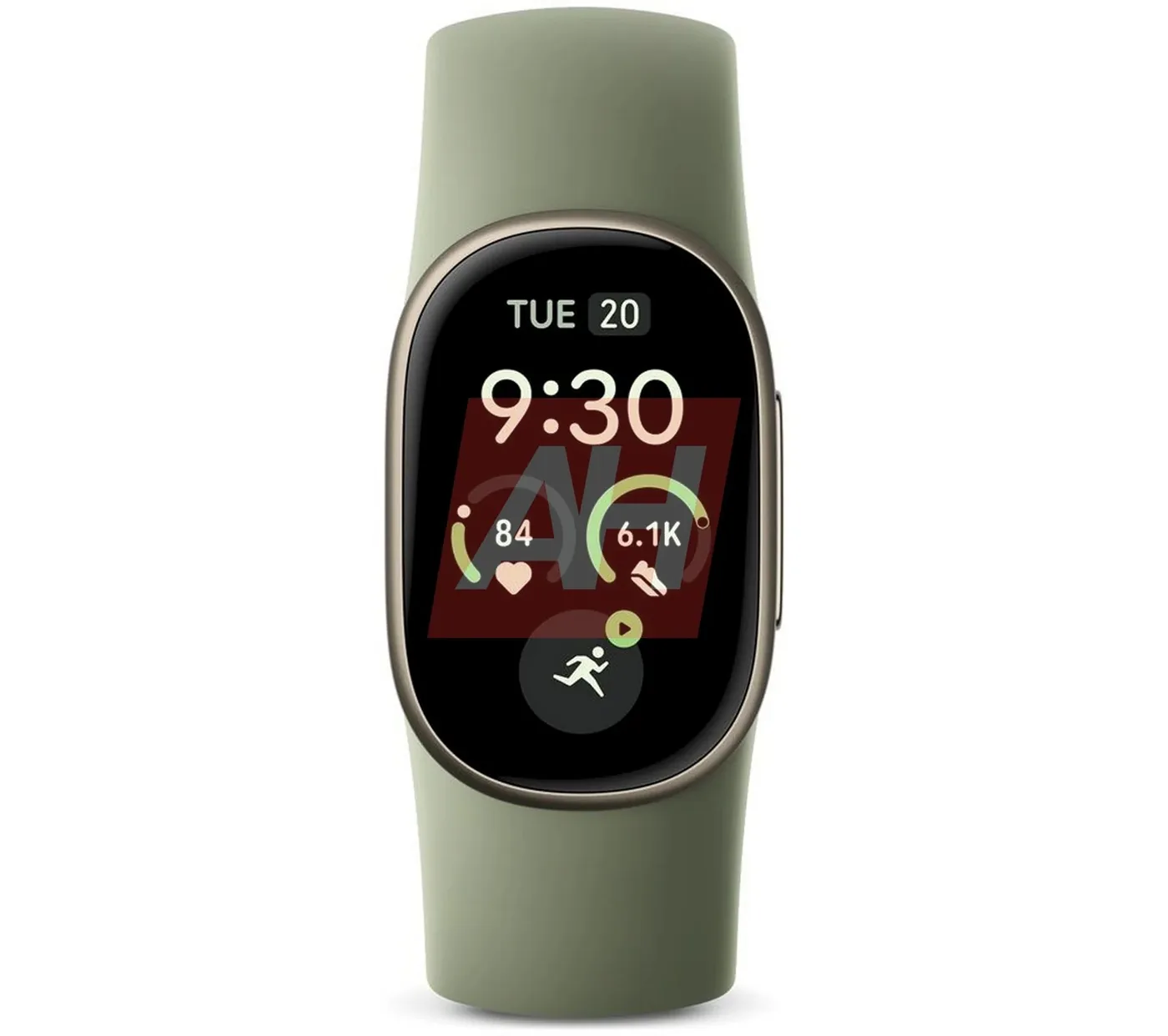Leaked graphic showing the profile and screen area of the wearable.