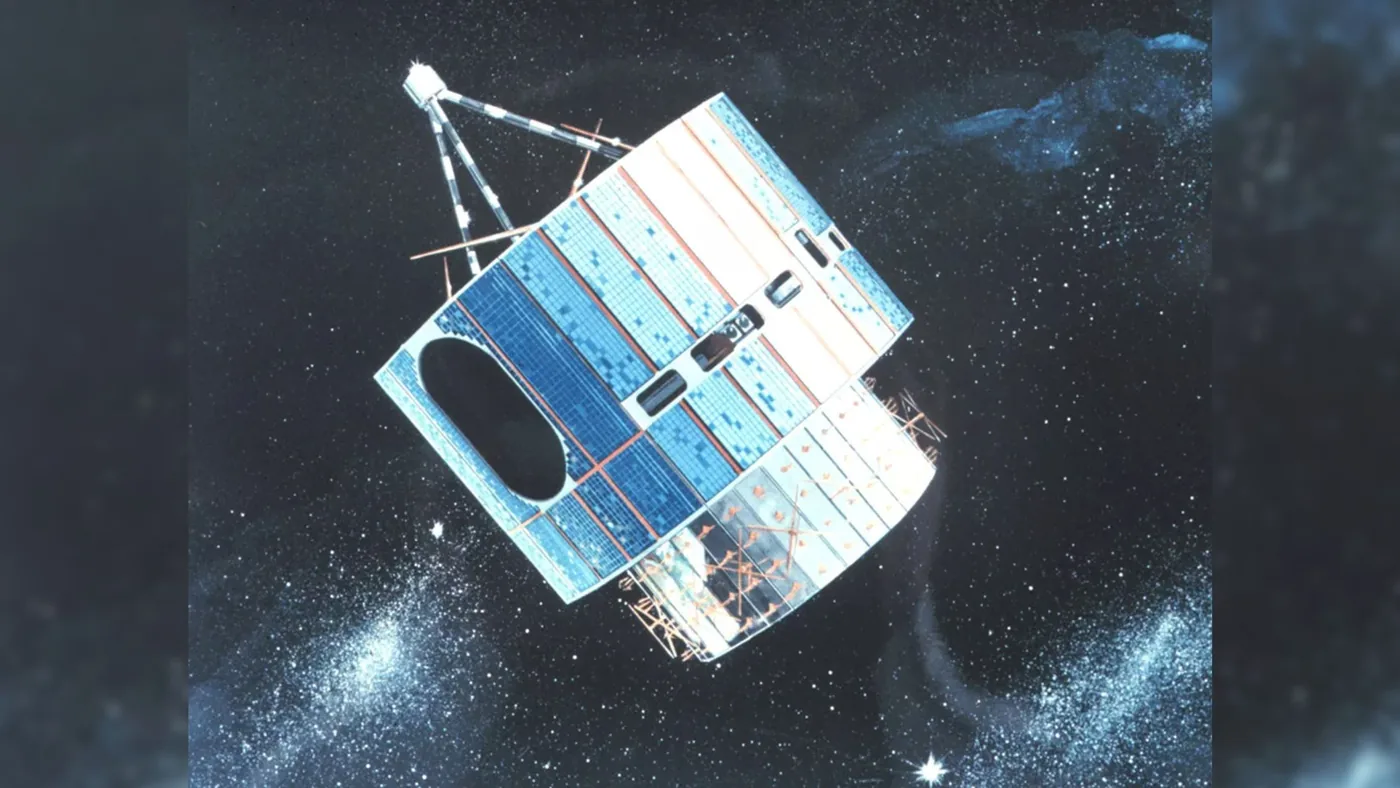 NASA Delta rocket launching the first GOES weather satellite from Cape Canaveral.
